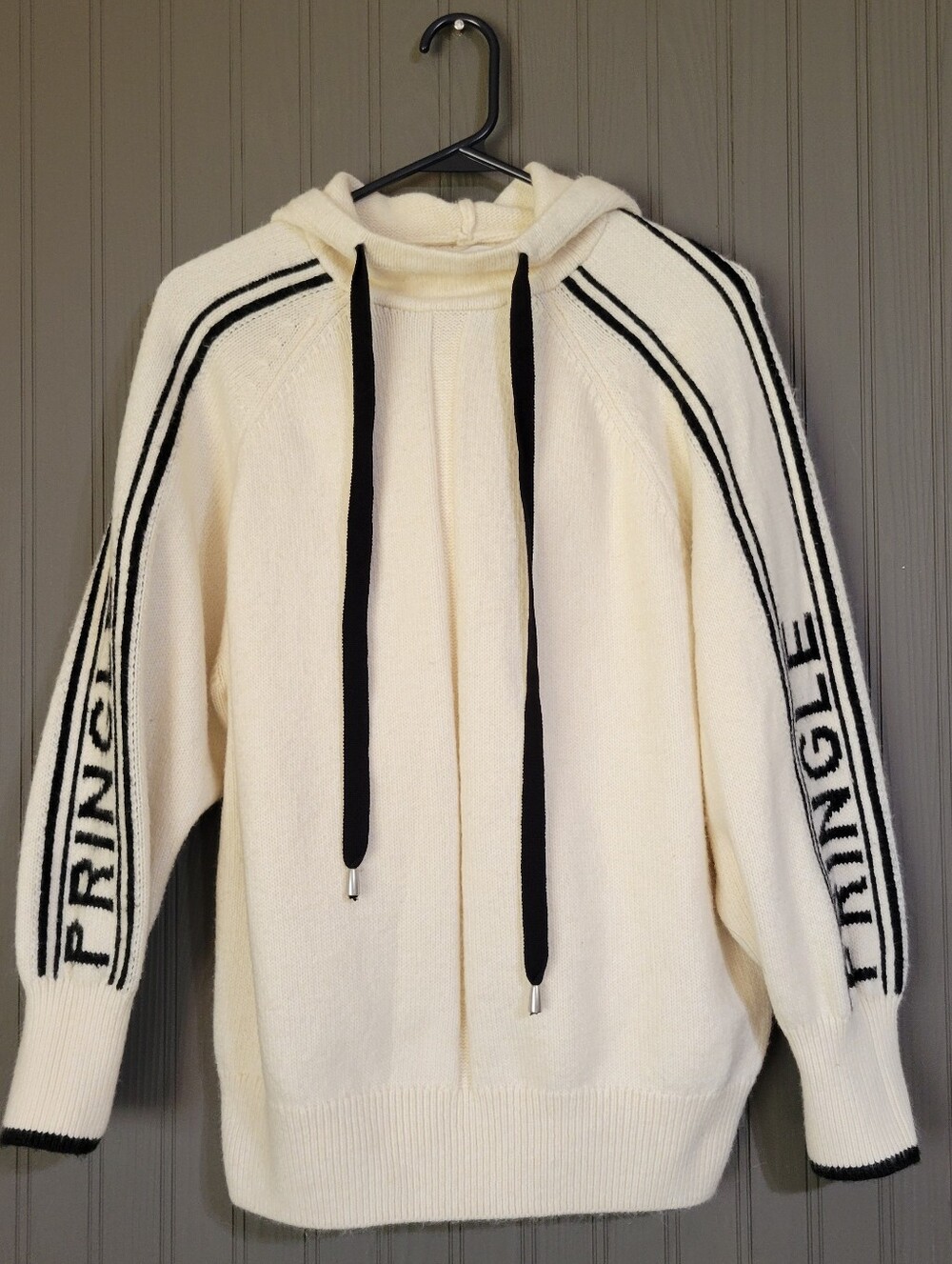 Pringle of Scotland x H&M Knit Oversized Hooded Sweatshirt Cream Women's Small